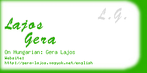 lajos gera business card